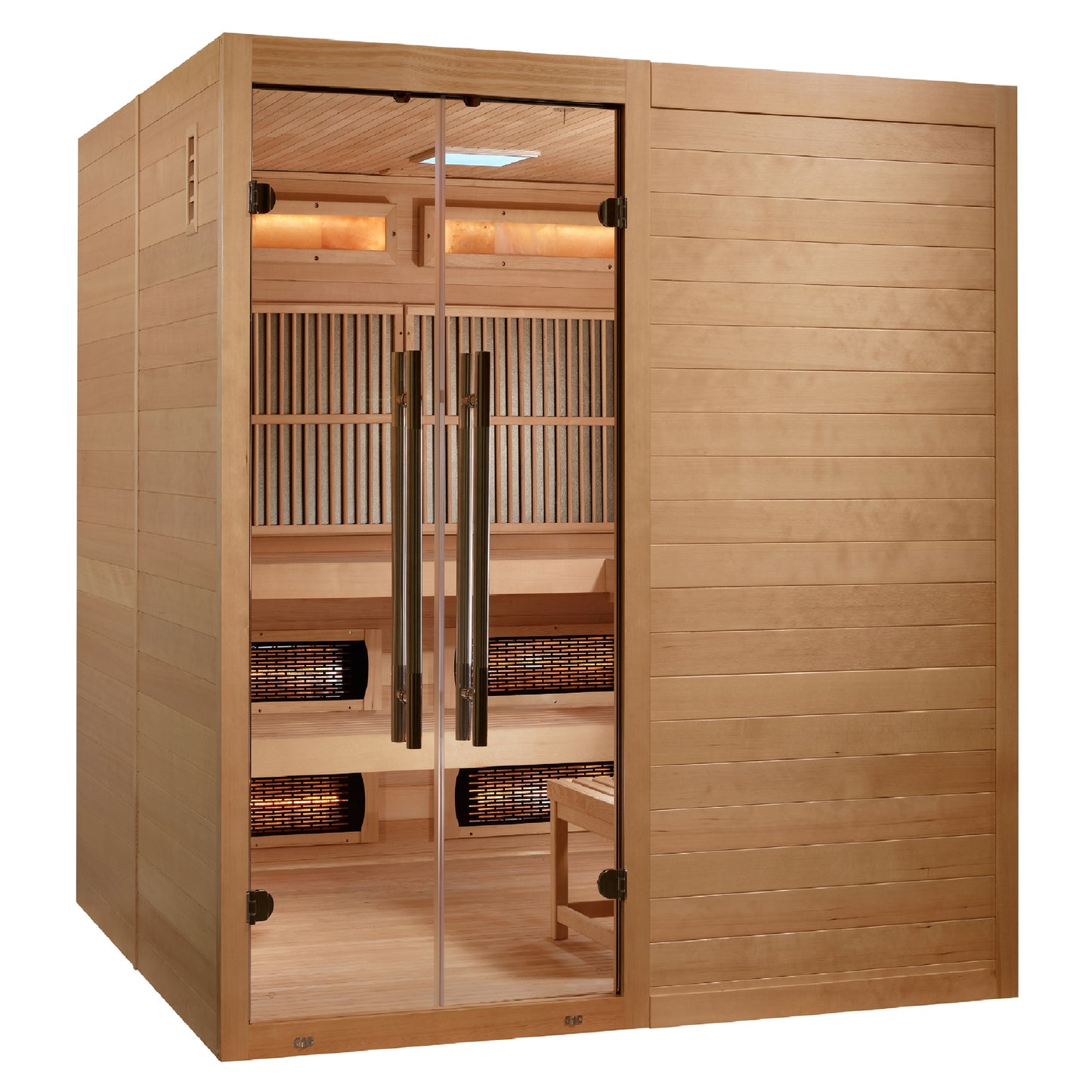 2025 Golden Designs "Toledo" 6 Person Hybrid Sauna (Indoor) Full Spectrum and Harvia Traditional Stove Golden Designs