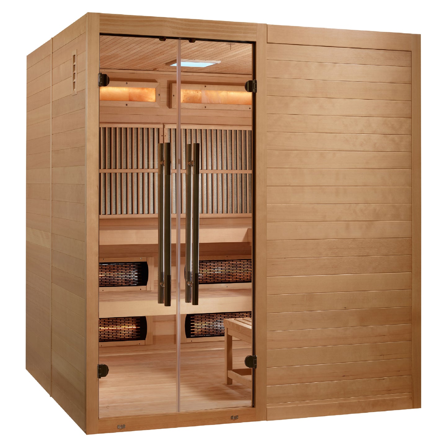 2025 Golden Designs "Toledo" 6 Person Hybrid Sauna (Indoor) Full Spectrum and Harvia Traditional Stove Golden Designs