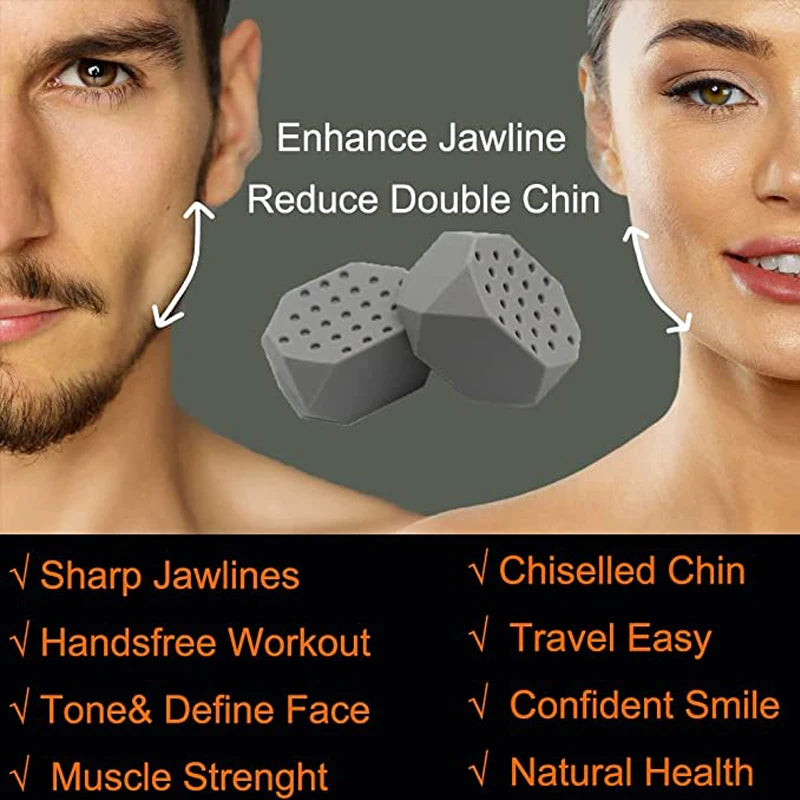 Jaw Exerciser - Strengthen Jaw and Improve Jaw Line - 2 pieces and a box