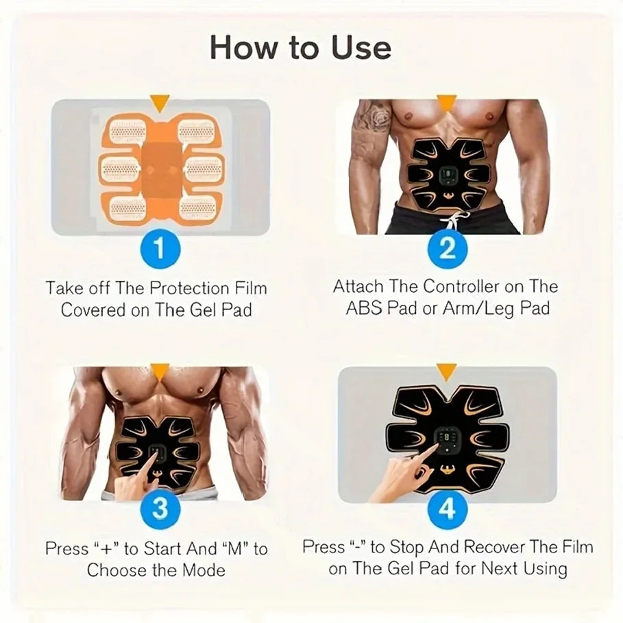 Abs Stimulator, Abdominal Toning Workout for Abdomen/Arm/Leg,Workout Equipment for Men Women Diet and Exercise