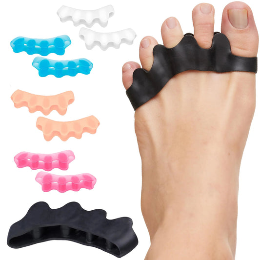 Toe Separator | Doctor Recommended | Correct Foot and Bunion Pain, Plantar Fasciitis, Toe Straightener to Improve Functional Mobility Diet and Exercise