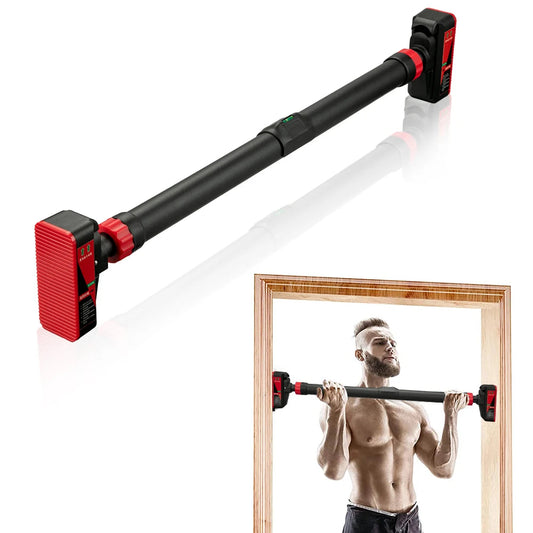 Strength Training Pull-up Bar with Level Gauge, 69-92cm Adjustable Width, 200kg Max Load Capacity, Chin-Up Bar For Doorway Diet and Exercise